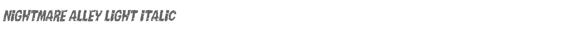 Nightmare Alley nightmarealleylightital.ttf font preview