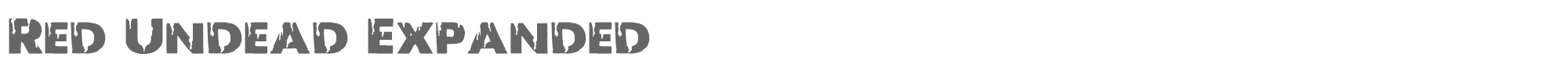 Red Undead redundeadexpand.ttf font preview