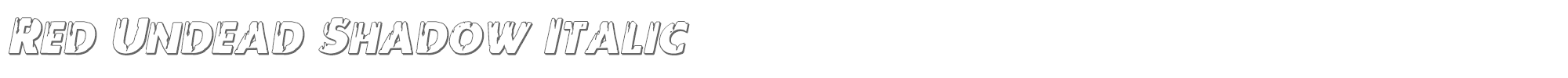 Red Undead redundeadshadowital.ttf font preview