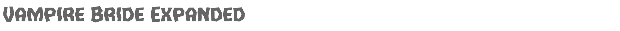 Vampire Bride vampirebrideexpand.ttf font preview