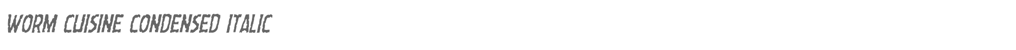 Worm Cuisine wormcuisinecondital.ttf font preview