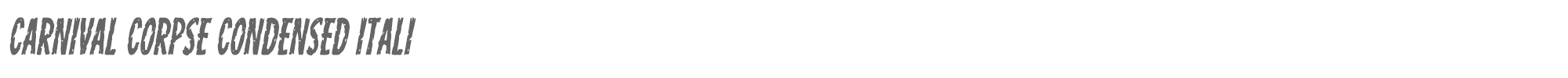 Carnival Corpse carnivalcorpsecondital.ttf font preview