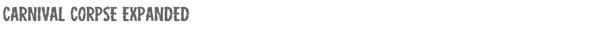Carnival Corpse carnivalcorpseexpand.ttf font preview