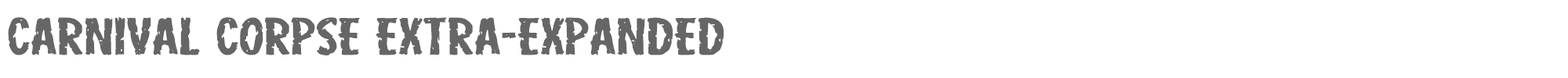 Carnival Corpse carnivalcorpsextraexpand.ttf font preview