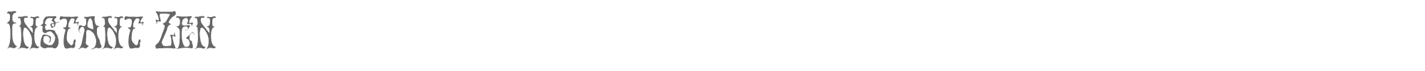 Sample characters Instant Zen Font