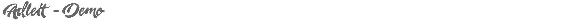 Sample characters Adleit Font
