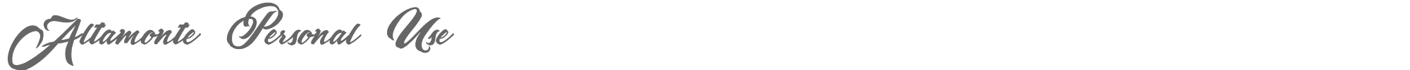 Sample characters Altamonte Font