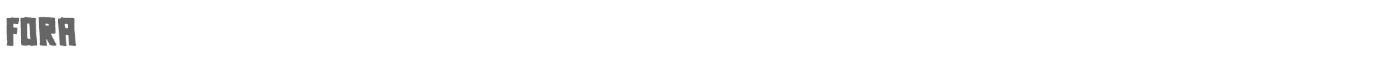 Sample characters Fora Font