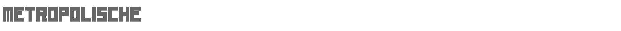 Sample characters Metropolische Font