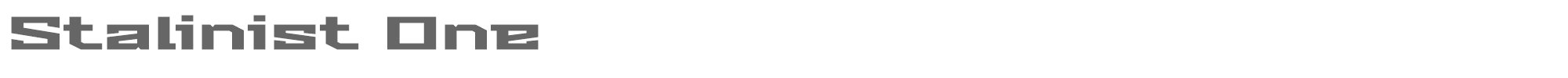 Sample characters Stalinist One Font