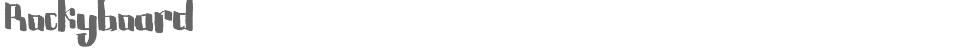 Sample characters Rockyboard Font