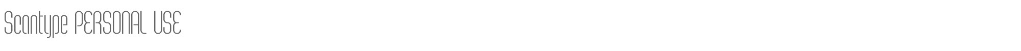 Scantype ScantypeRegular_Personal.ttf font preview