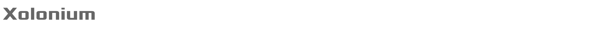 Sample characters Xolonium Font