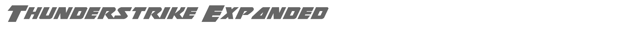 Thunderstrike thunderstrikeexpand.ttf font preview