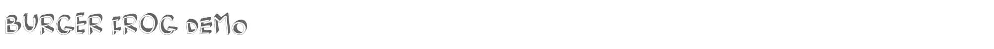 Burger Frog BurgerFrogDEMO.otf font preview
