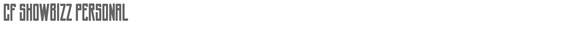 Sample characters CF Showbizz Font