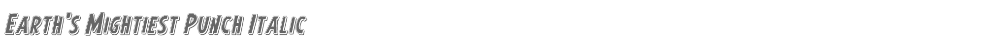 Earth's Mightiest earthsmightiestpunchital.ttf font preview