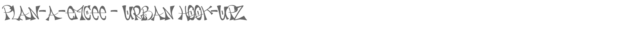 Sample characters Plan-A-Emcee Font