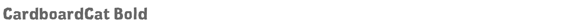 Cardboard Cat CardboardCat-Bold.otf font preview
