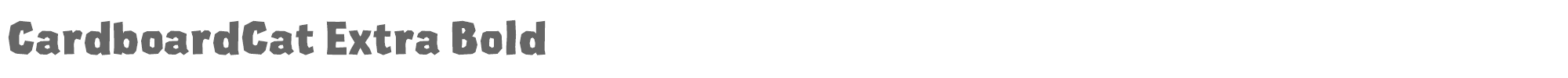 Cardboard Cat CardboardCat-ExtraBold.otf font preview