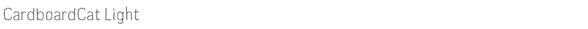 Cardboard Cat CardboardCat-Light.otf font preview