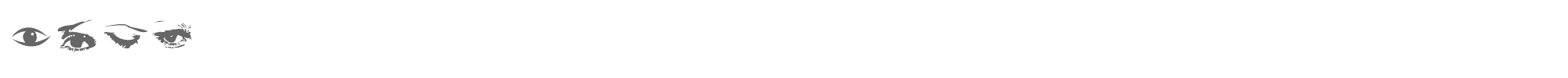 Sample characters Eyes Font
