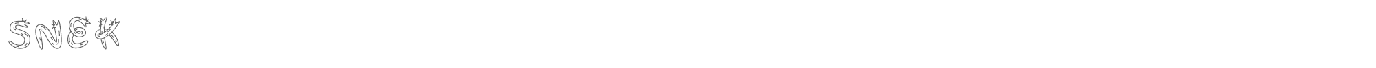 Sample characters Snek Font