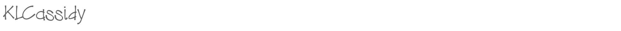 Sample characters KL Cassidy Font