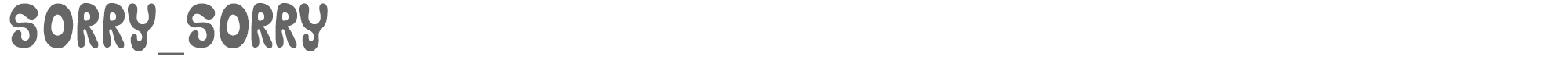 Sample characters Sorry Sorry Font