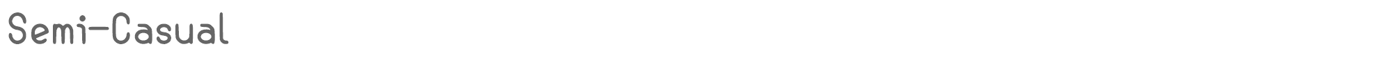 Sample characters Semi Casual Font
