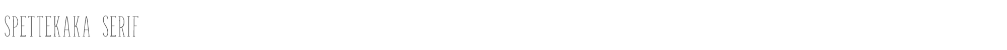 Sample characters Spettekaka Serif Font
