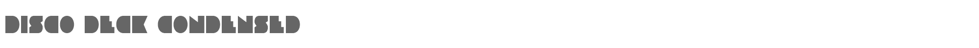 Disco Deck discodeckcond.ttf font preview