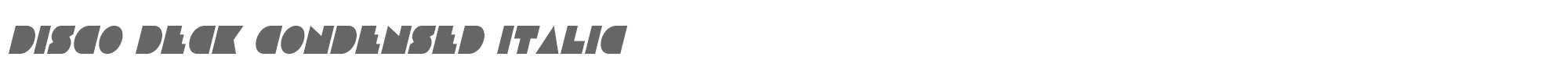 Disco Deck discodeckcondital.ttf font preview