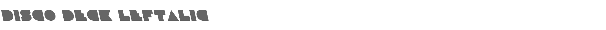 Disco Deck discodeckleft.ttf font preview