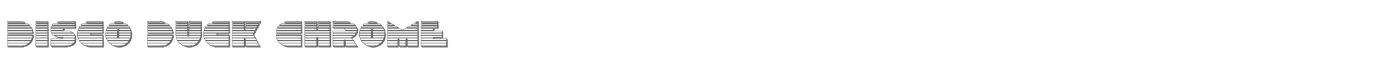 Disco Duck discoduckchrome.ttf font preview