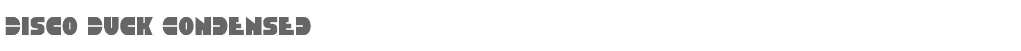 Disco Duck discoduckcond.ttf font preview