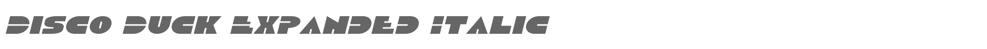Disco Duck discoduckexpandital.ttf font preview