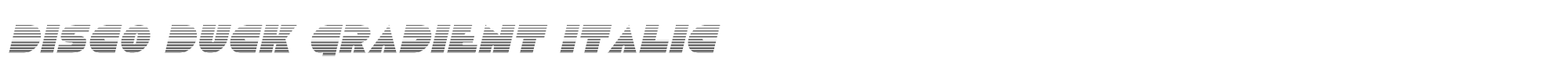Disco Duck discoduckgradital.ttf font preview