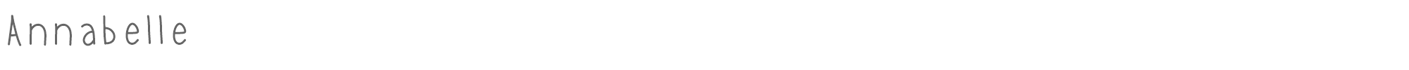 Sample characters Annabelle Font