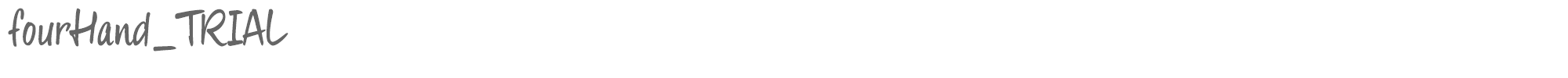 Sample characters Four Hand Font