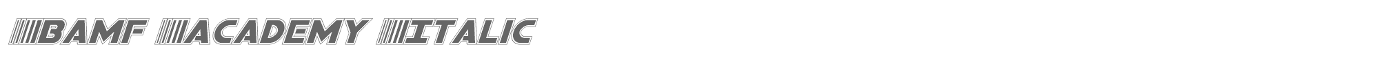 Bamf bamfacadital.ttf font preview