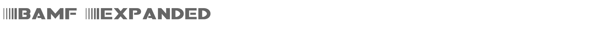 Bamf bamfexpand.ttf font preview