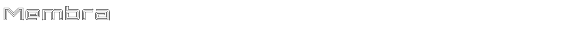 Sample characters Membra Font
