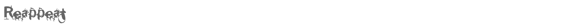 Sample characters Reappeat Font