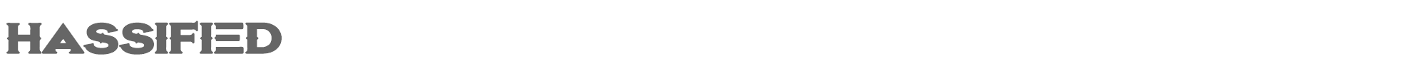Sample characters Hassified Font