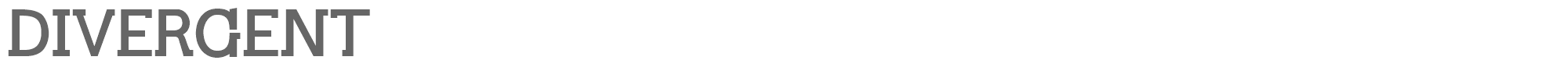 Sample characters Divergent Font