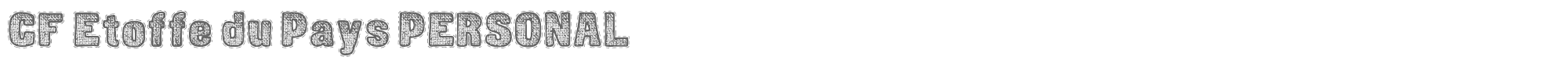 Sample characters CF Etoffe du Pays Font