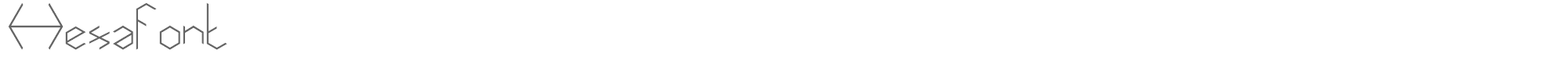 Sample characters Hexafont Font