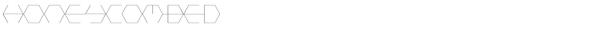 Sample characters Honey Combed Font