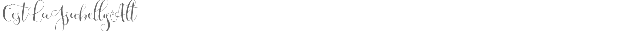 Sample characters Cest La Isabelly Alt Font